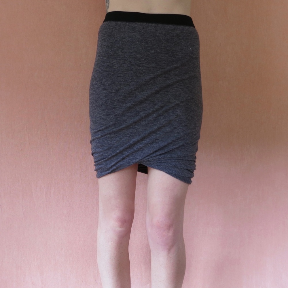 T by Alexander Wang Ruched Jersey Skirt